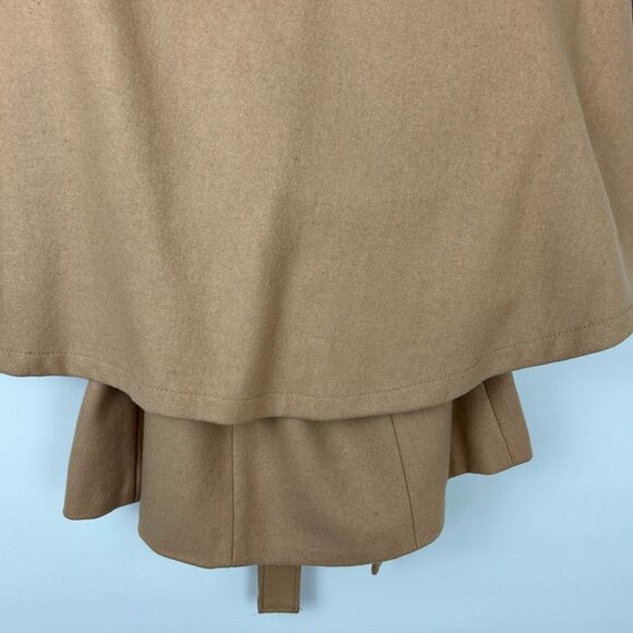 Steve Madden pea coat cape brown camel womens size large quiet luxury short - Picture 9 of 11